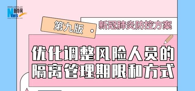 第九版新冠肺炎防控方案发布 隔离管控时间、风险区划定标准有调整